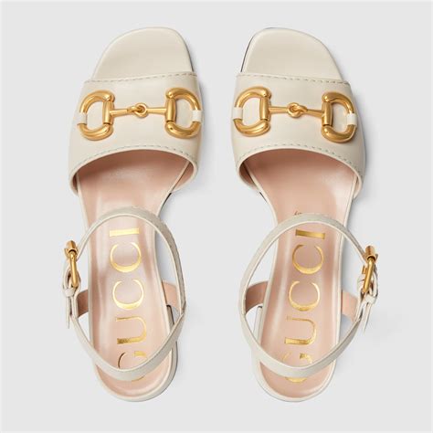 gucci horsebit white leather juliette sandals shoes|gucci horsebit sandals flat.